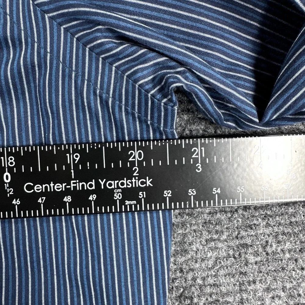 Banana Republic Button Down Mens M Blue Striped Slim Fit Long Sleeve Shirt NWT